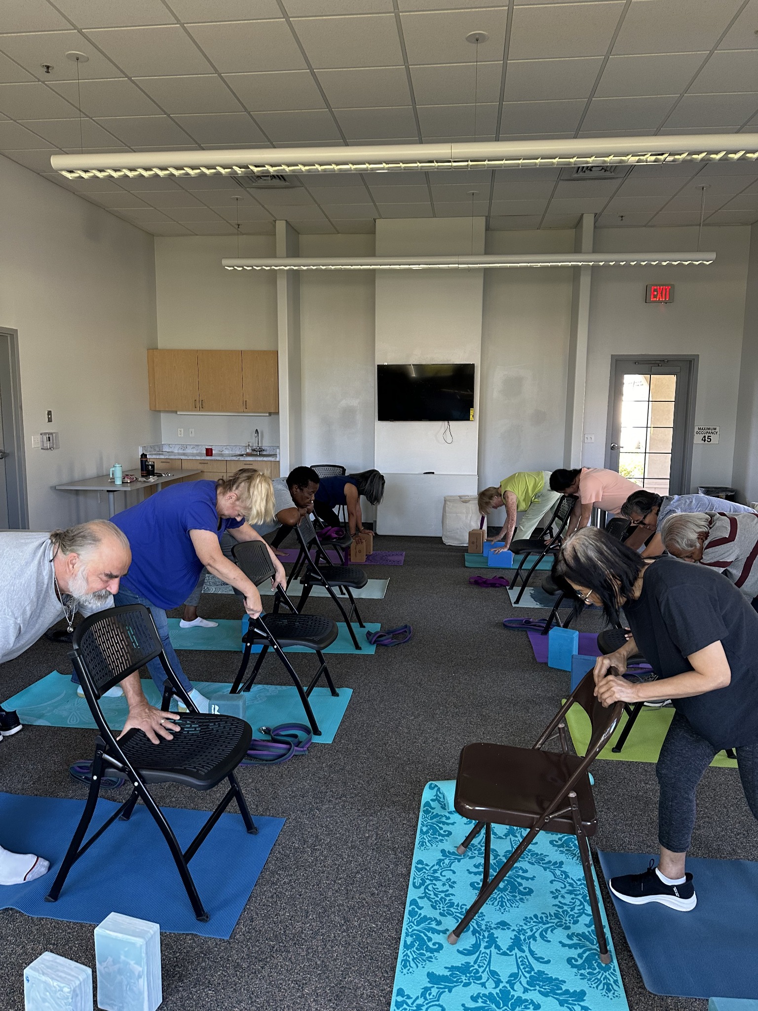 A community chair yoga class for older adults
